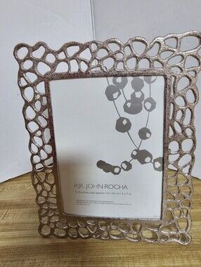 RJR John Rocha Photo Frame 5x7 Silver Openwork Metal For Debenhams Exclusive